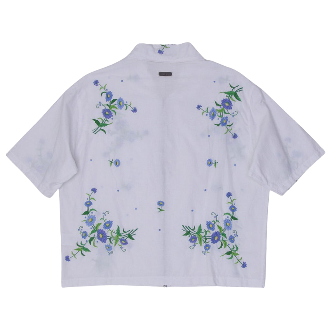 Mens Embroidered Flower Full Zip Pocket Co-Ords