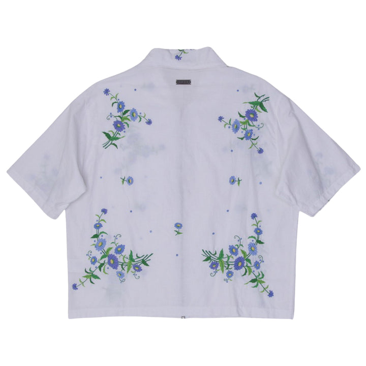 Mens Embroidered Flower Full Zip Pocket Co-Ords