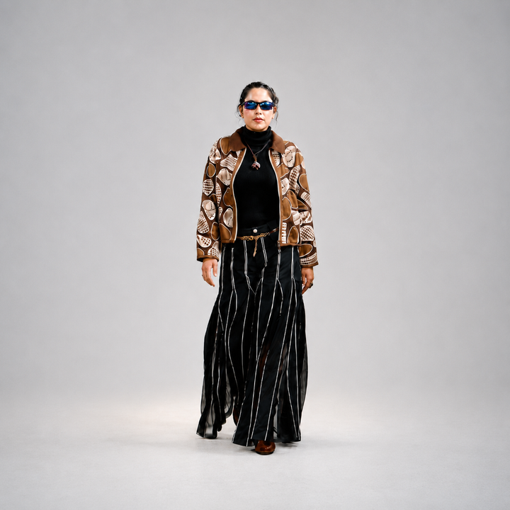 EFAAR Sheer Patchwork Shirt