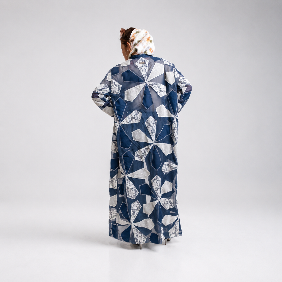 EFAAR Indigo Mosaic Abaya