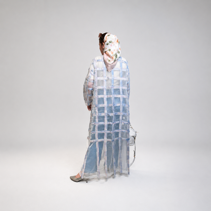 EFAAR Soft Gridwork Sheer Abaya