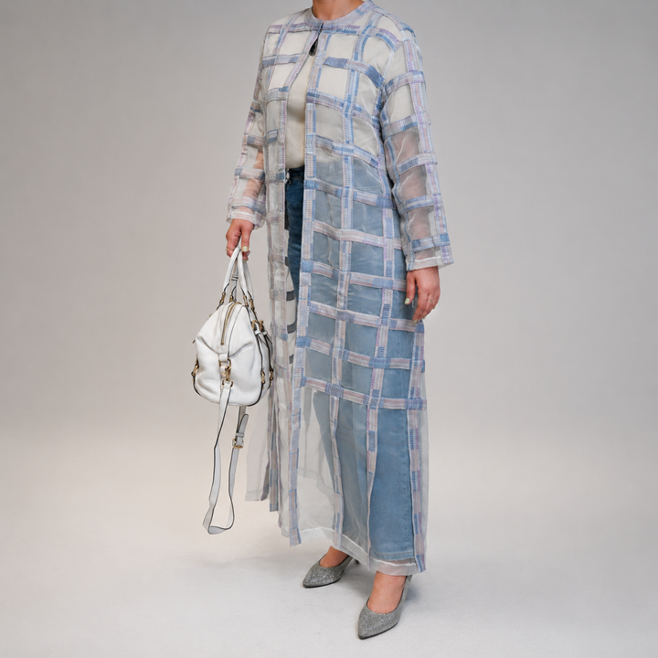 EFAAR Soft Gridwork Sheer Abaya