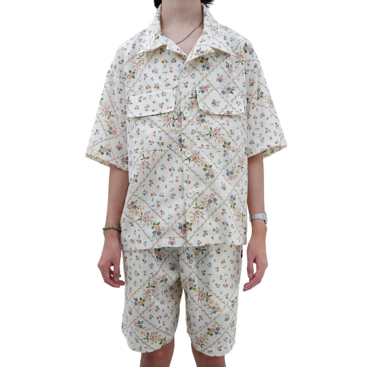 Mens Floral Print Oversized Co-Ords Short Sleeve