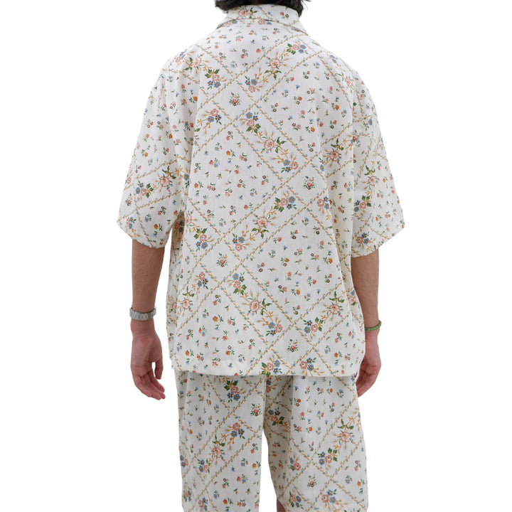 Mens Floral Print Oversized Co-Ords Short Sleeve