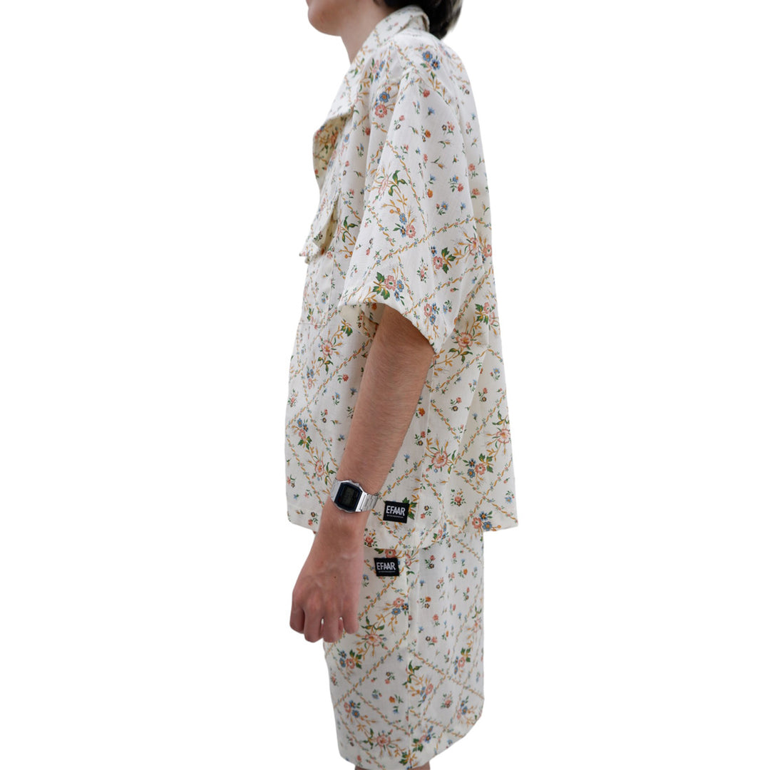 Mens Floral Print Oversized Co-Ords Short Sleeve