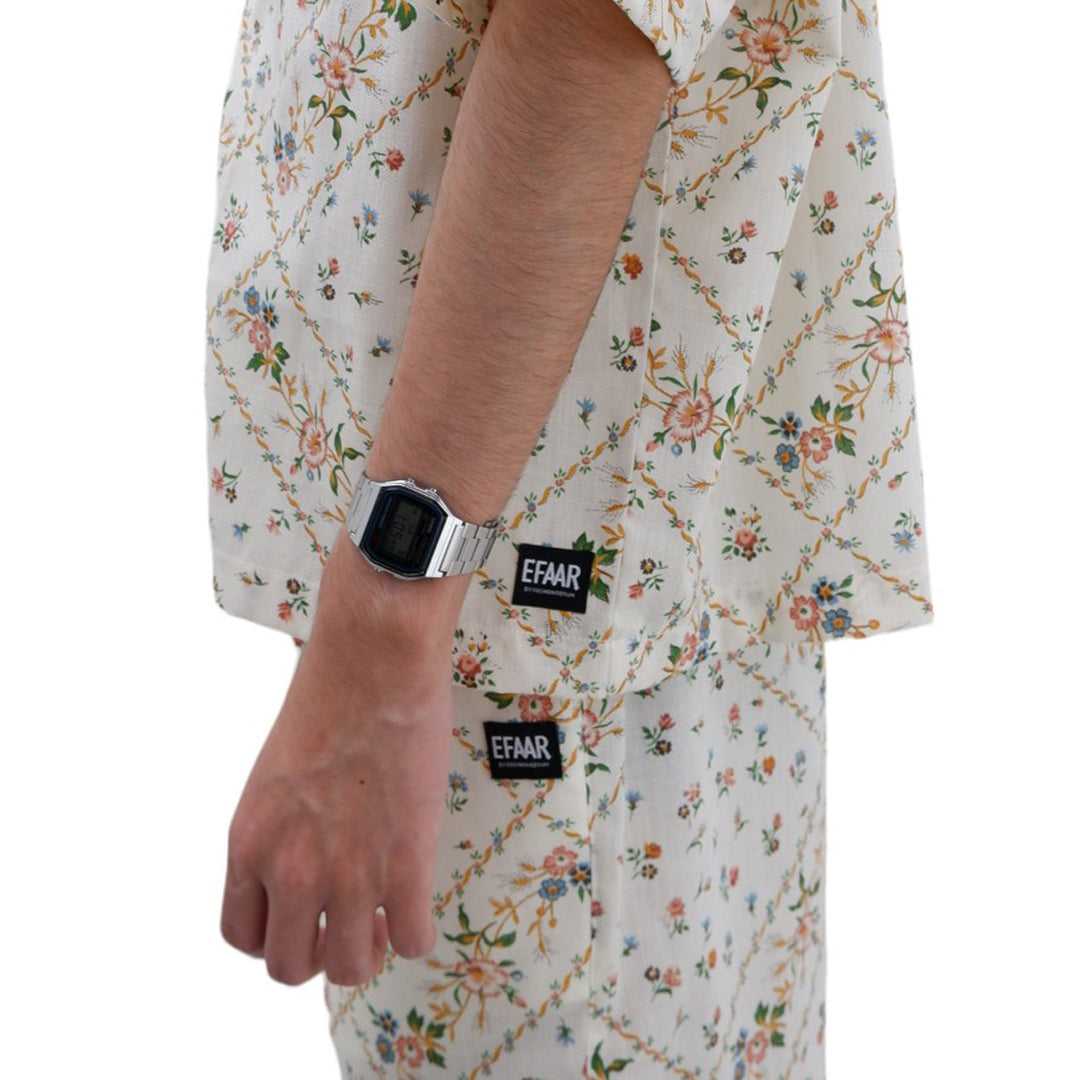 Mens Floral Print Oversized Co-Ords Short Sleeve