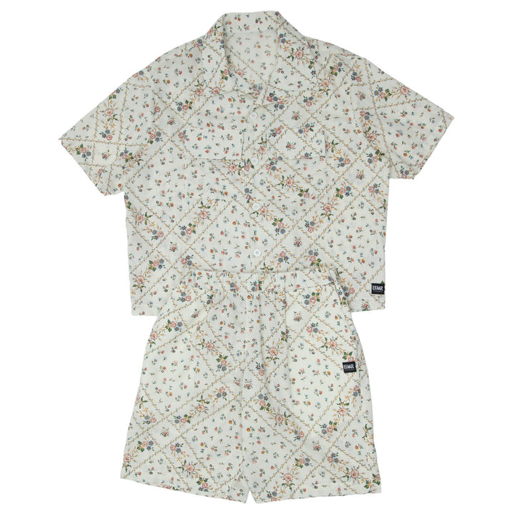 Mens Floral Print Oversized Co-Ords Short Sleeve