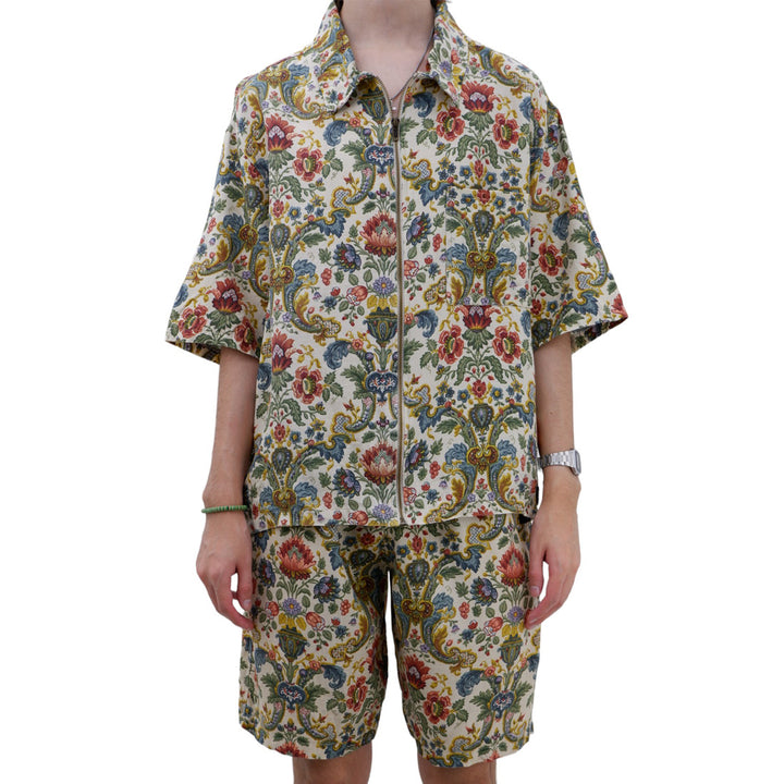 Mens Paisley Floral Oversized Co-Ords Short Sleeve