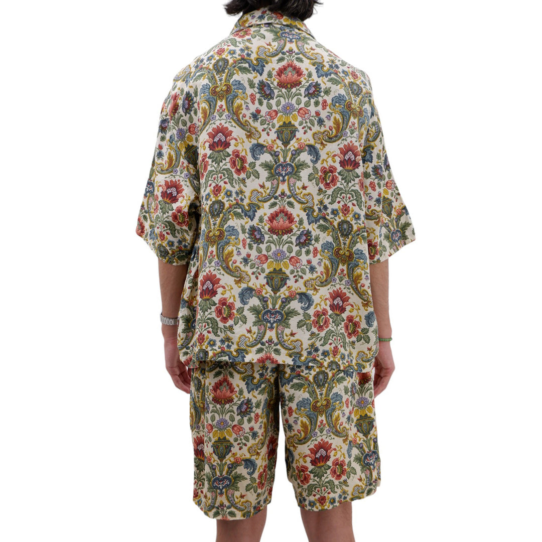 Mens Paisley Floral Oversized Co-Ords Short Sleeve