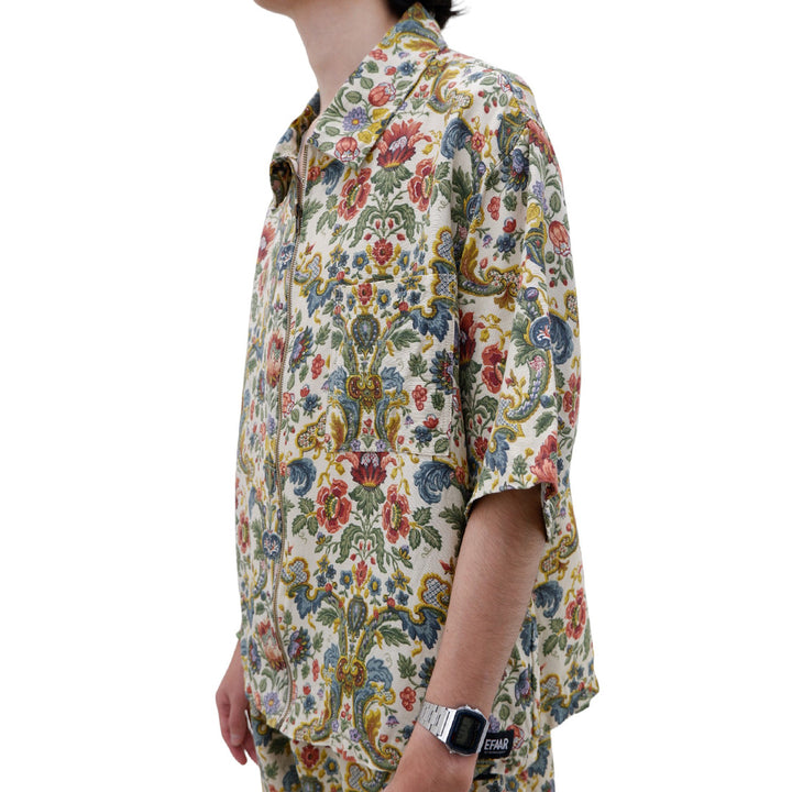 Mens Paisley Floral Oversized Co-Ords Short Sleeve