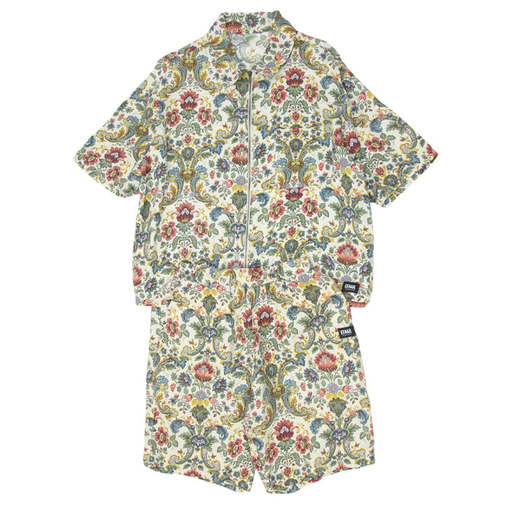 Mens Paisley Floral Oversized Co-Ords Short Sleeve