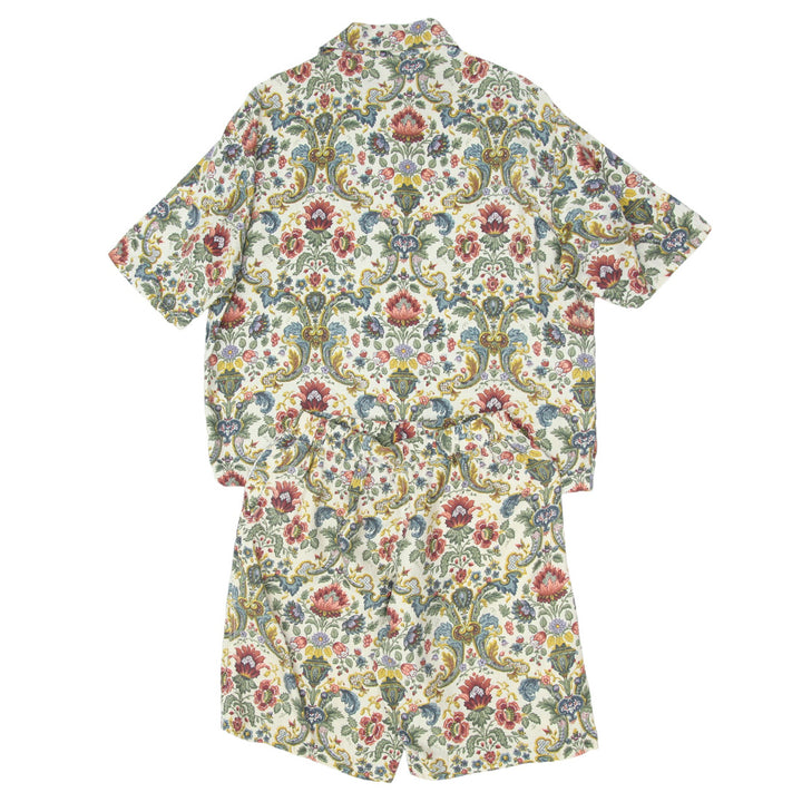 Mens Paisley Floral Oversized Co-Ords Short Sleeve