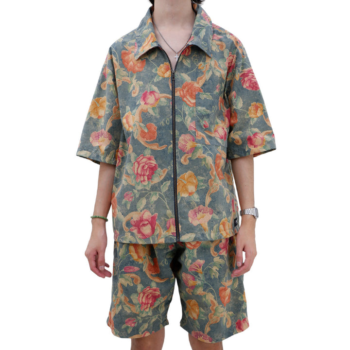 Mens Floral Oversized Co-Ords Short Sleeve