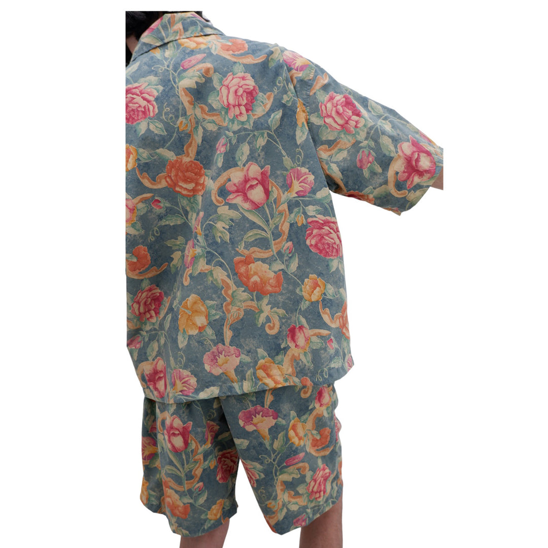 Mens Floral Oversized Co-Ords Short Sleeve