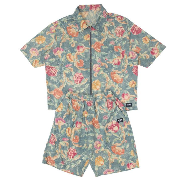 Mens Floral Oversized Co-Ords Short Sleeve