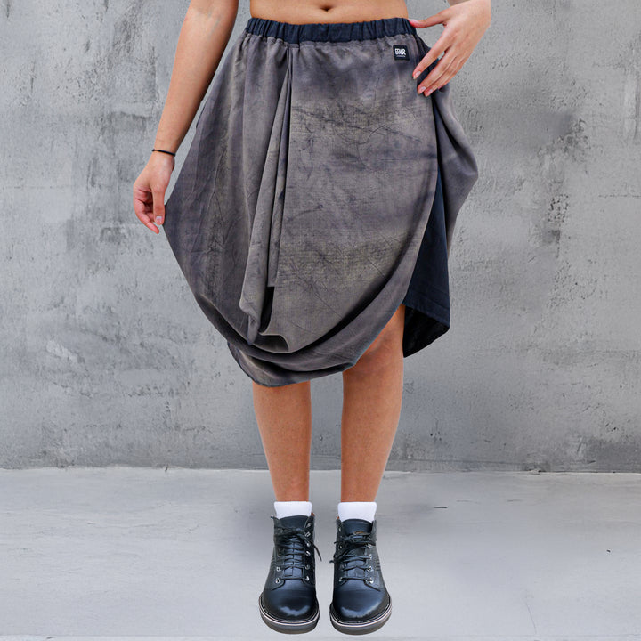 Ladies Washed Balloon Skirt