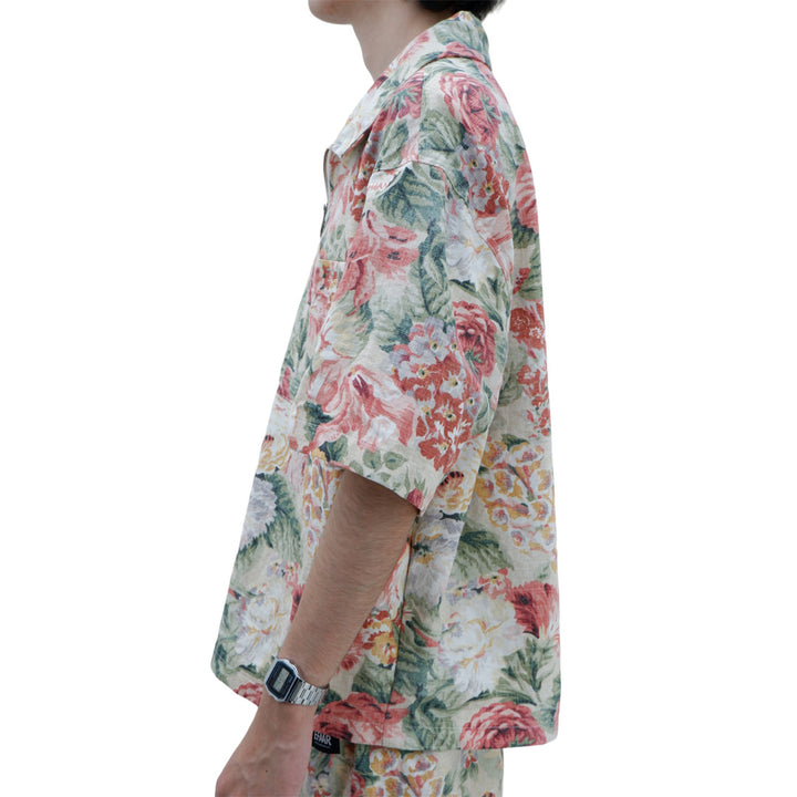 Mens Floral Print Oversized Co-Ords Short Sleeve