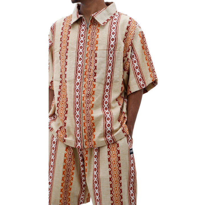 Mens Cotton Patterned Oversized Co-Ords Short Sleeve