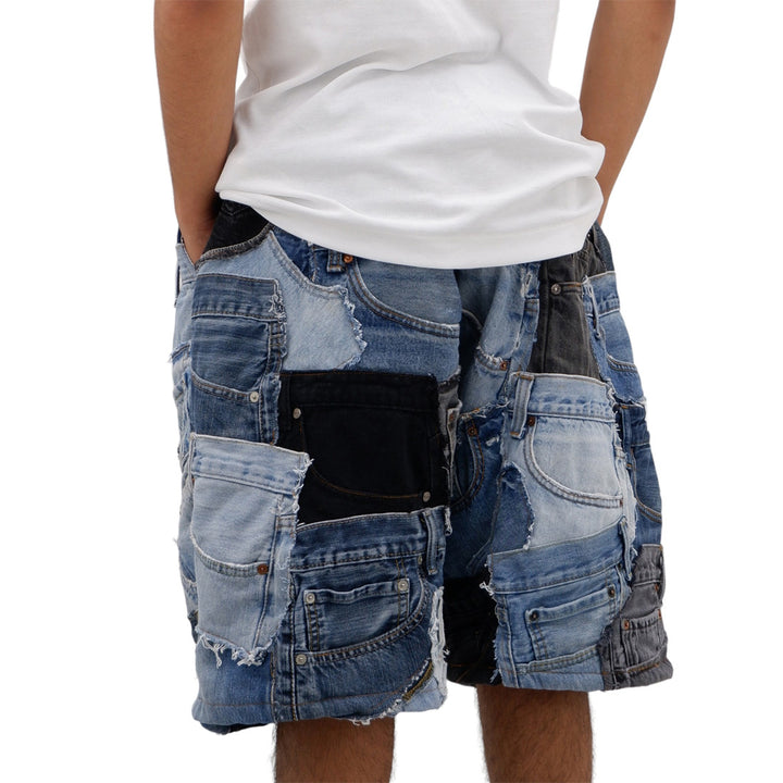 Denim Pocket & Loop Patched Jorts Unisex