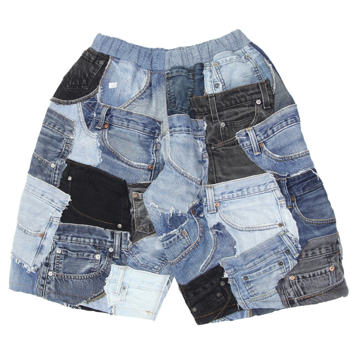 Denim Pocket & Loop Patched Jorts Unisex