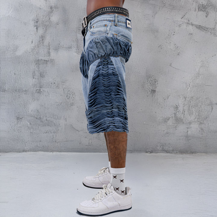 Denim Pintuck Jorts Unisex