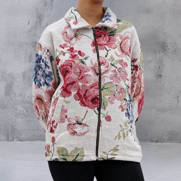 Tapestry Floral Full Zip Jacket