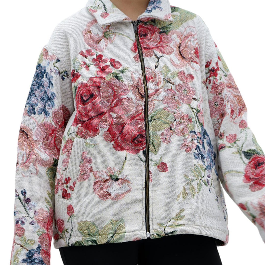 Tapestry Floral Full Zip Jacket