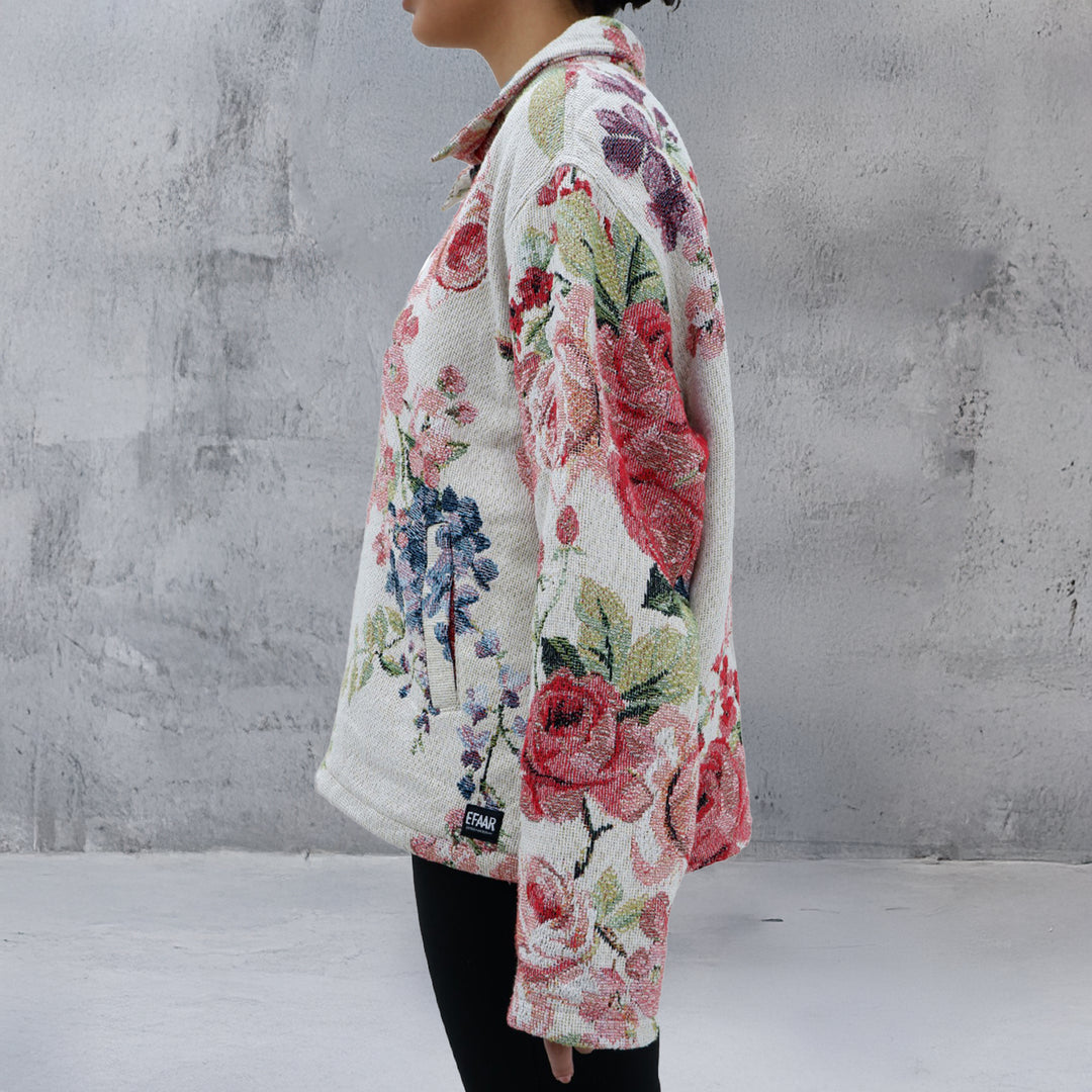 Tapestry Floral Full Zip Jacket