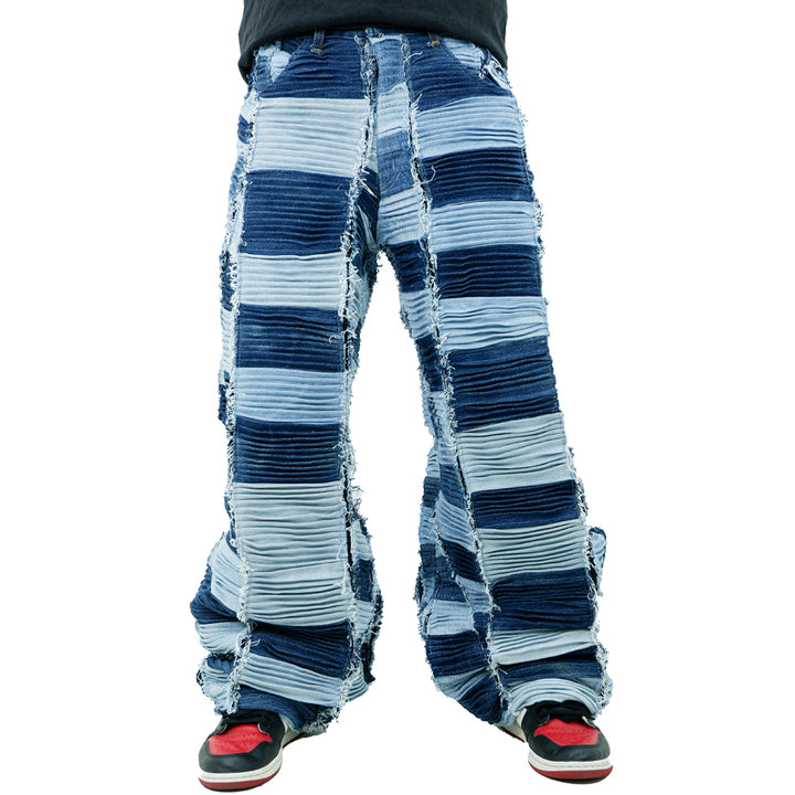 Pintuck Detailed Balloon Baggy Fit Jeans Unisex