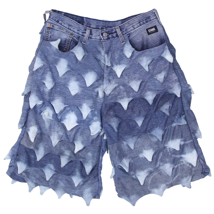 Spike Detailed Denim Jorts Unisex