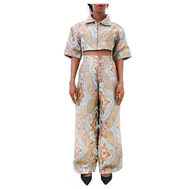 Ladies Jacquard Floral Co-Ords