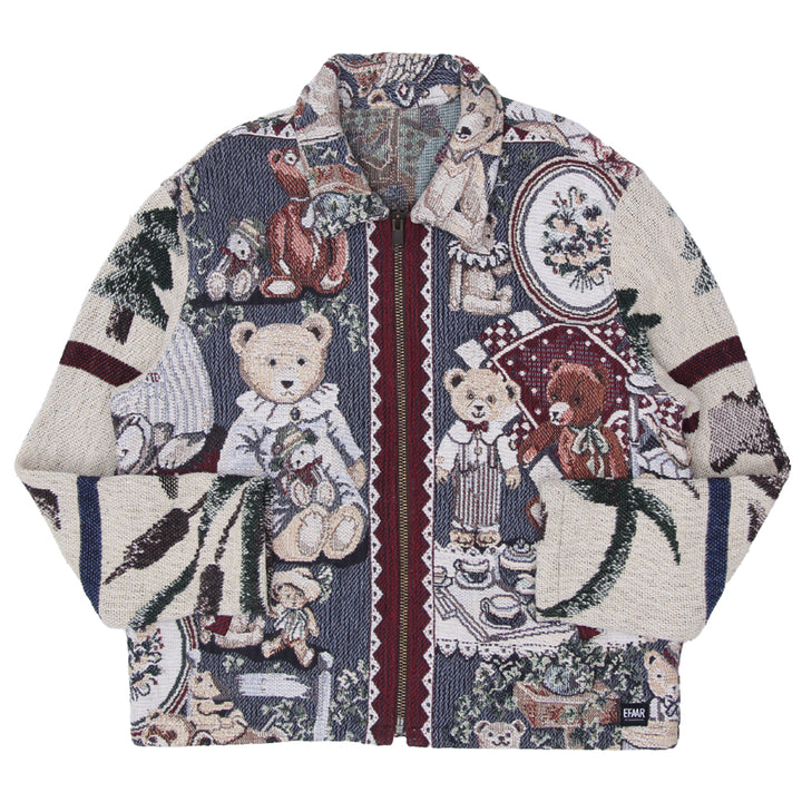 Teddy Bear Full Zip Tapestry Jacket