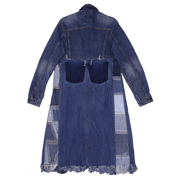 Ladies Denim Fringed Coat