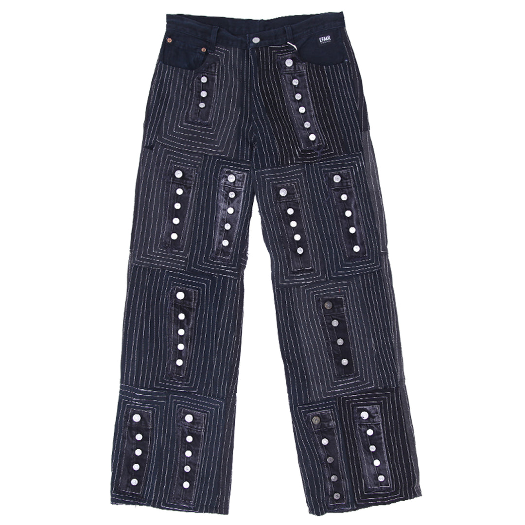Frame Jeans Button Denim Button Frame Detailed Jeans Straight Fit Unisex – Efaar