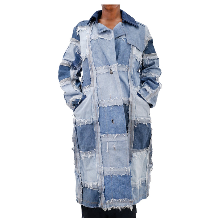 Denim Patched Coat