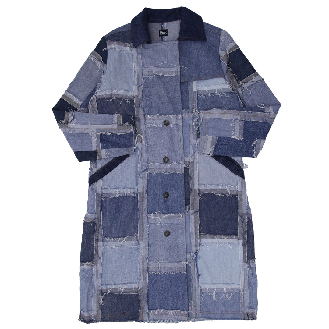 Denim Patched Coat