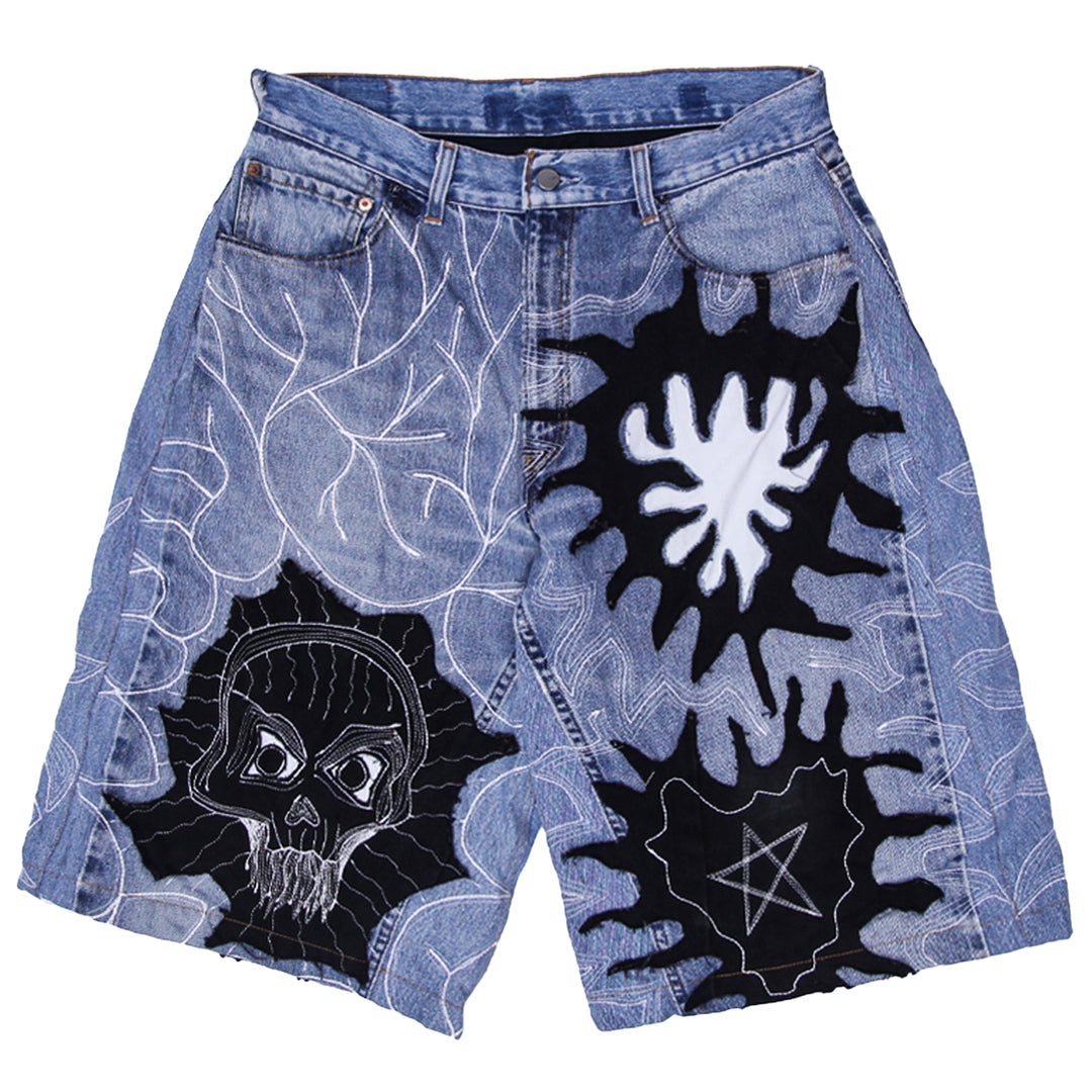 Gothic Inspired Detailed Jorts Unisex