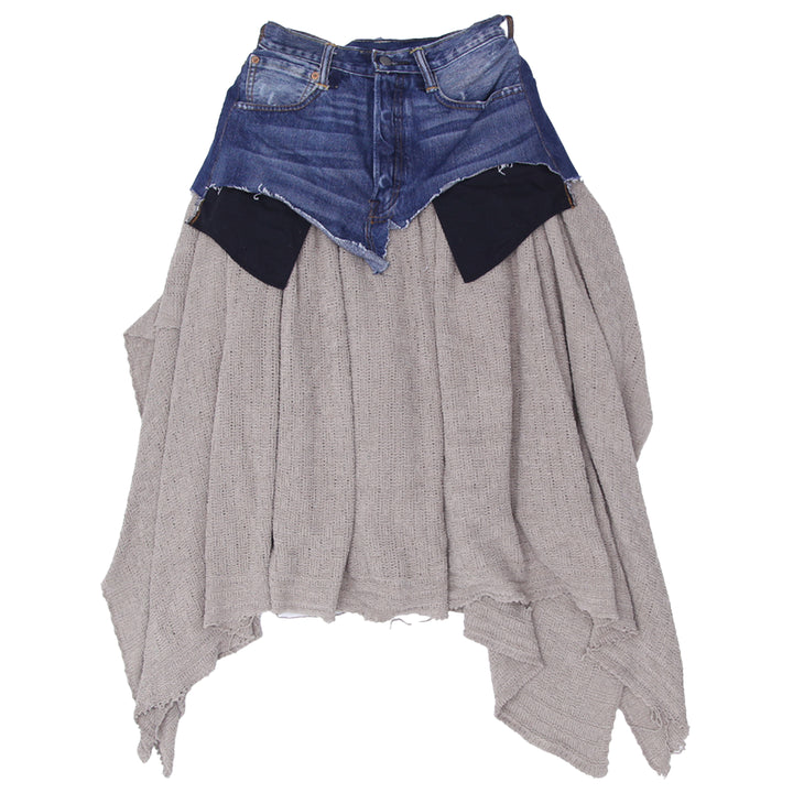 Ladies Denim Hanky Ruffled Skirt