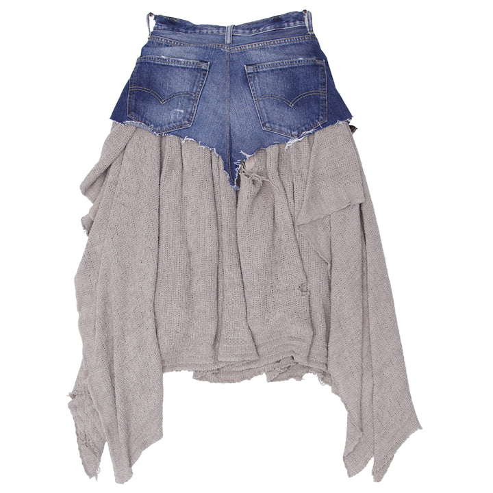 Ladies Denim Hanky Ruffled Skirt