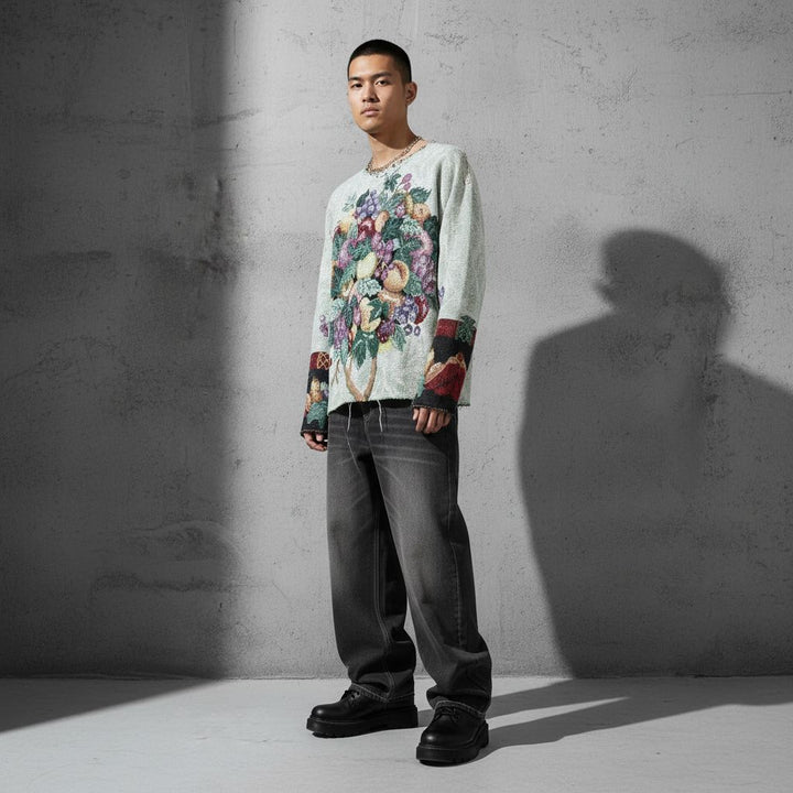 Fruits And Cats Tapestry Jumper
