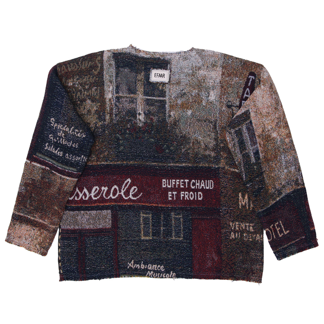 Rooster Print Tapestry Jumper Sweater