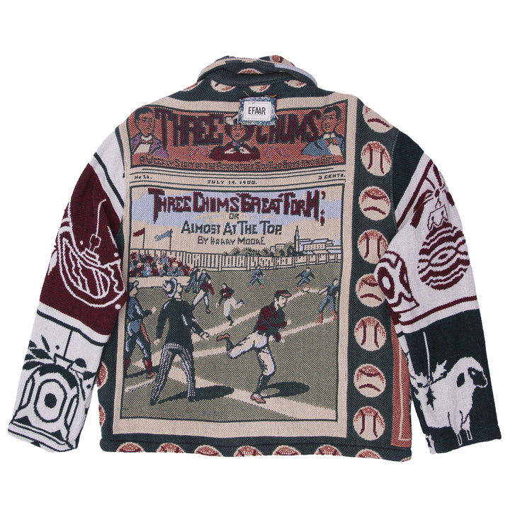 Unisex EFAAR Baseball Motifs Zip Up Jacket
