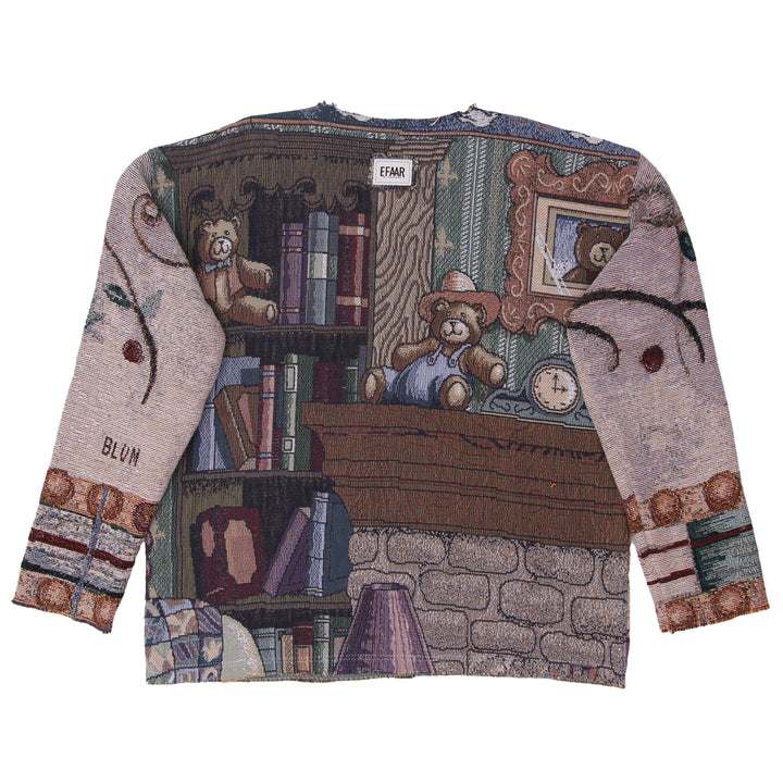 EFAAR Tapestry Teddy Bears Design Jumper Sweater
