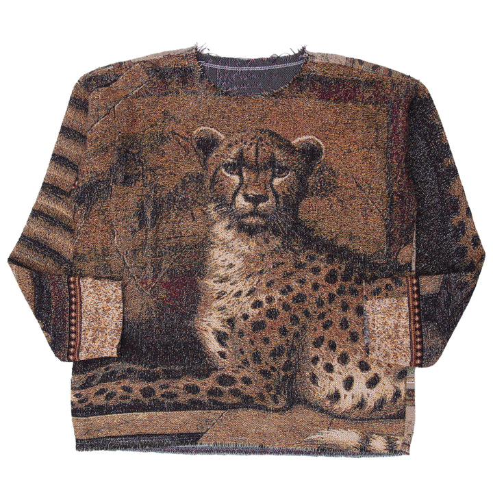 Unisex Tapestry Cheetah Graphic Jumper Sweater