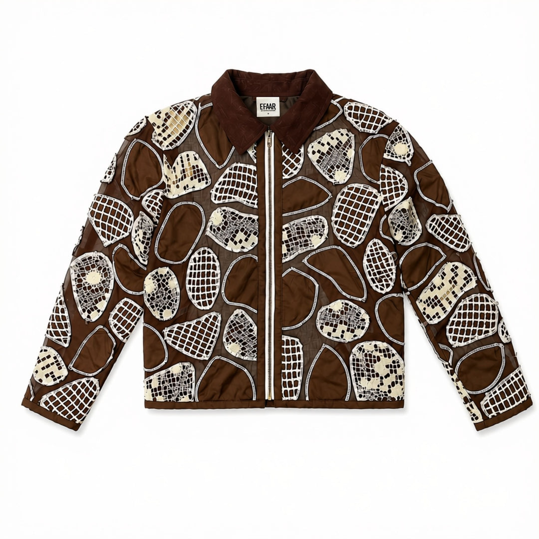 EFAAR Sheer Patchwork Shirt