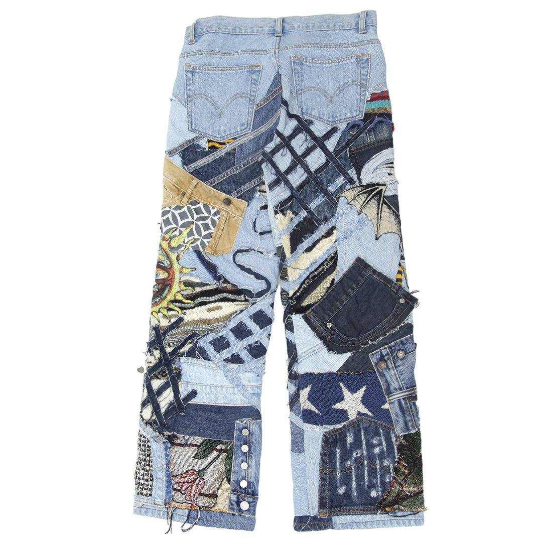 Efaar Distressed Skull Sun Patched Jeans