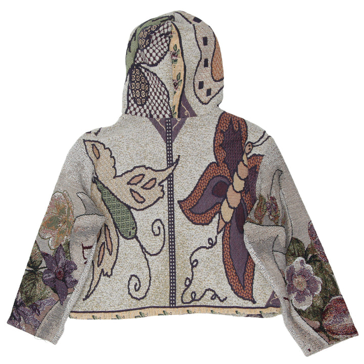 Ladies Tapestry Butterflies Hoodie Zip Up