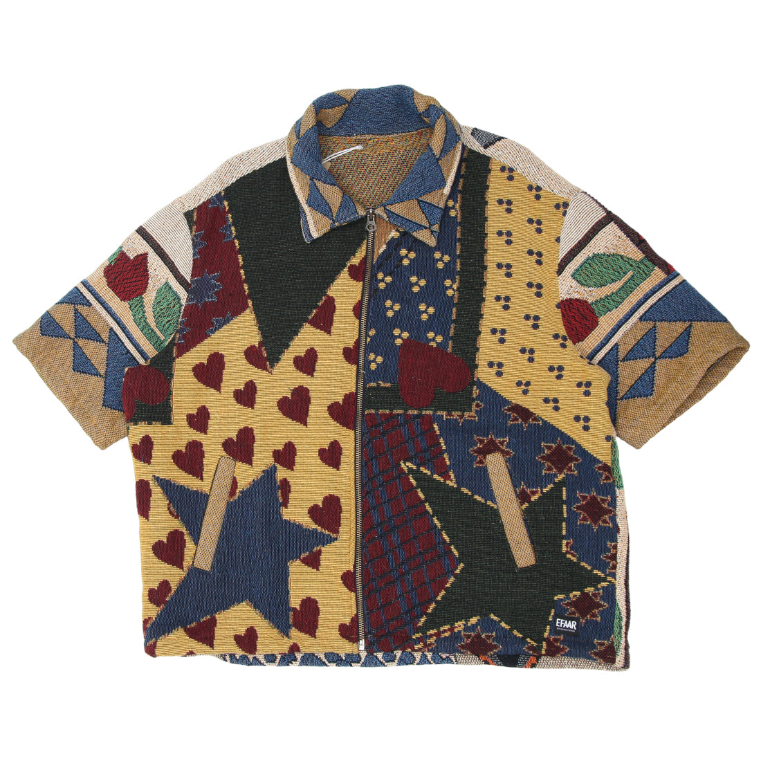 Couple Patterned Tapestry Half Sleeve Shirt Jacket – Efaar