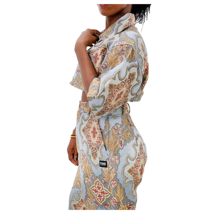 Ladies Jacquard Floral Co-Ords